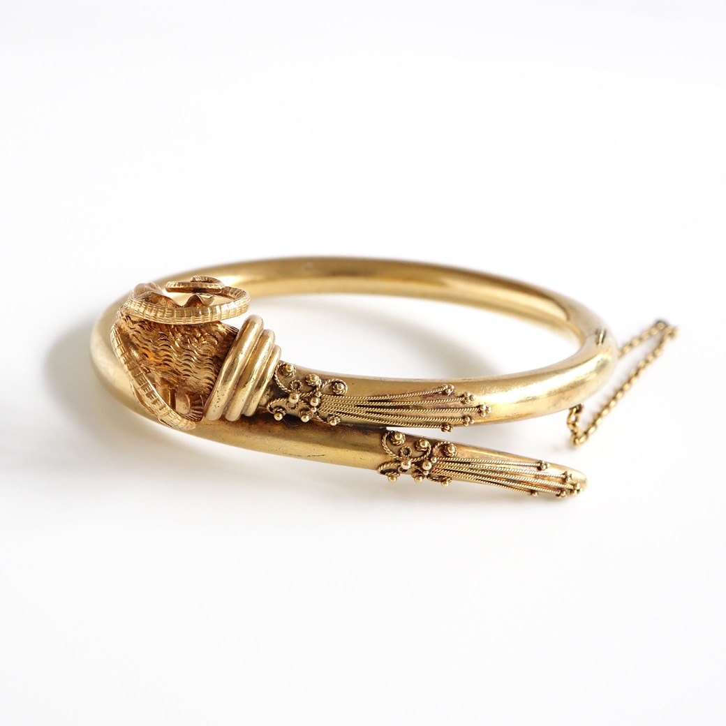 アンティークジュエリー アンティークブレスレット ラムズヘッド 21K