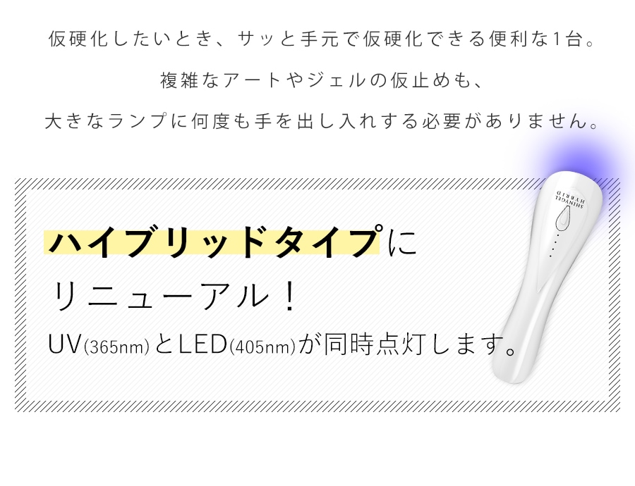 LED+UVハイブリッド】SHINYGEL Professional：ポータブルLEDランプ6W