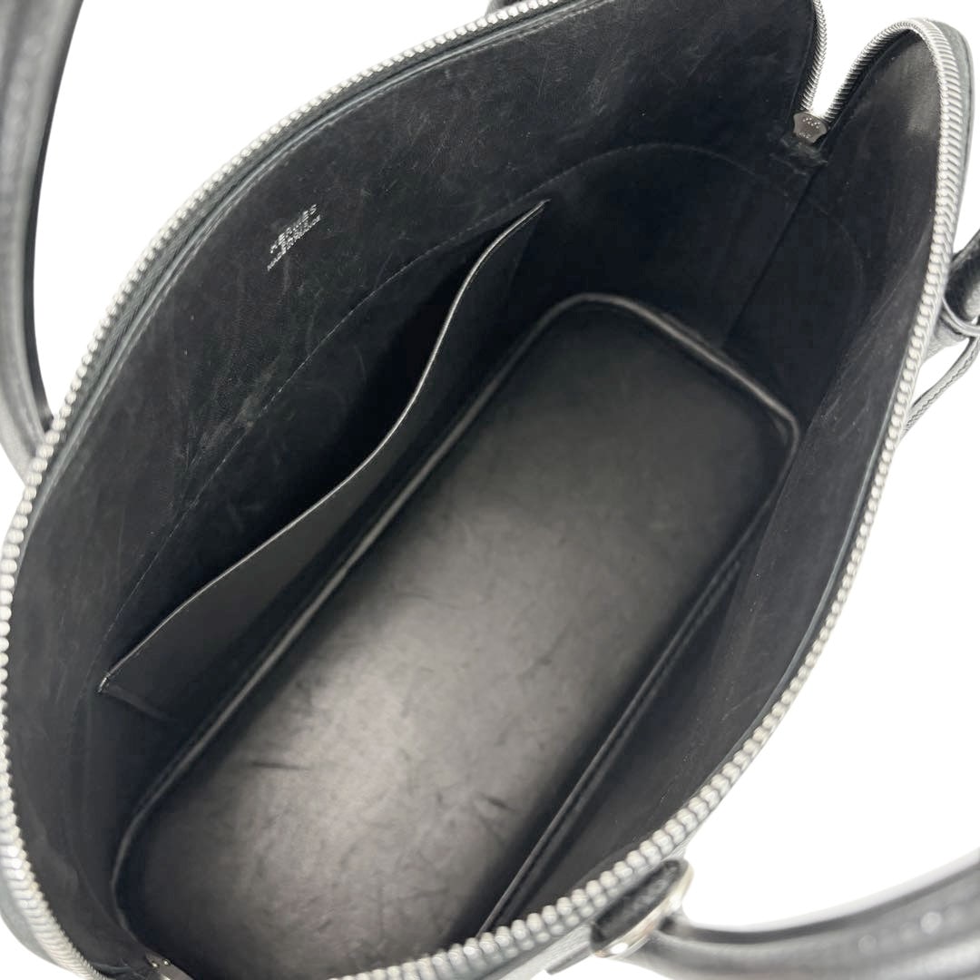 HERMES エルメス ボリード35 2WAYハンドバッグ リセ ブラック/シルバー