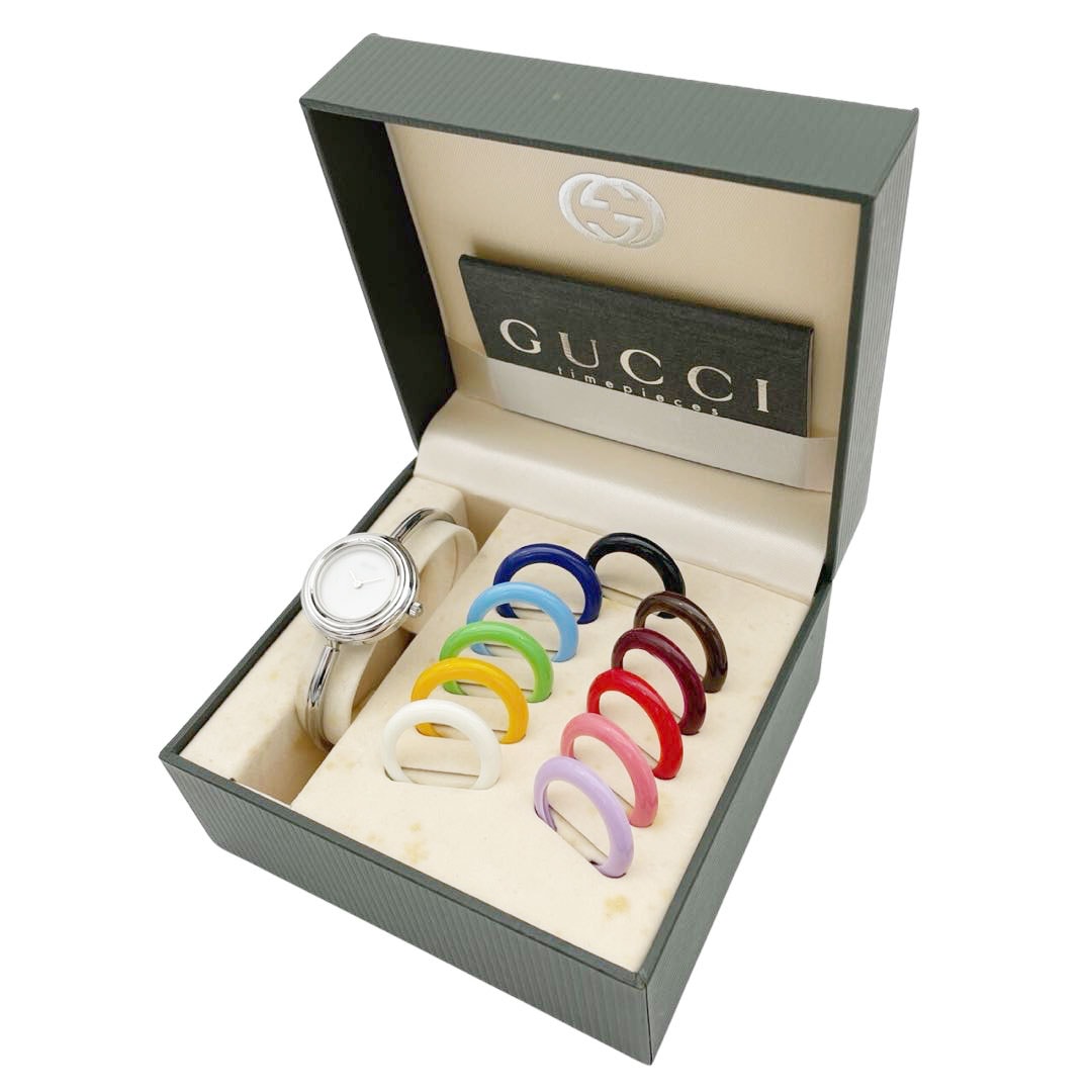 GUCCI グッチ レディース 腕時計 チェンジベゼル バングルウォッチ