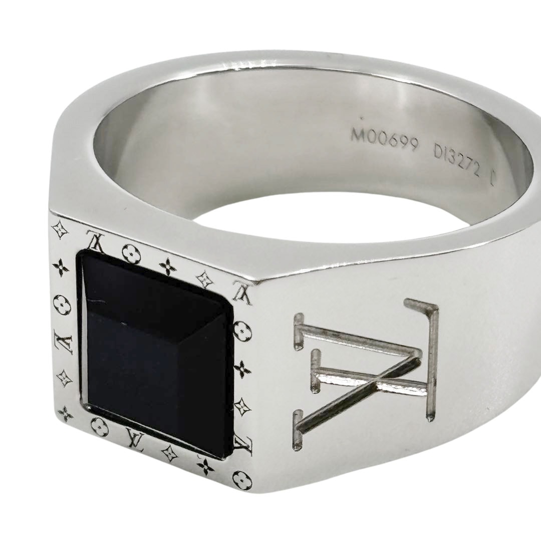 LOUIS VUITTON ルイヴィトン 指輪 リング・LV オニキス サイズL(約21号