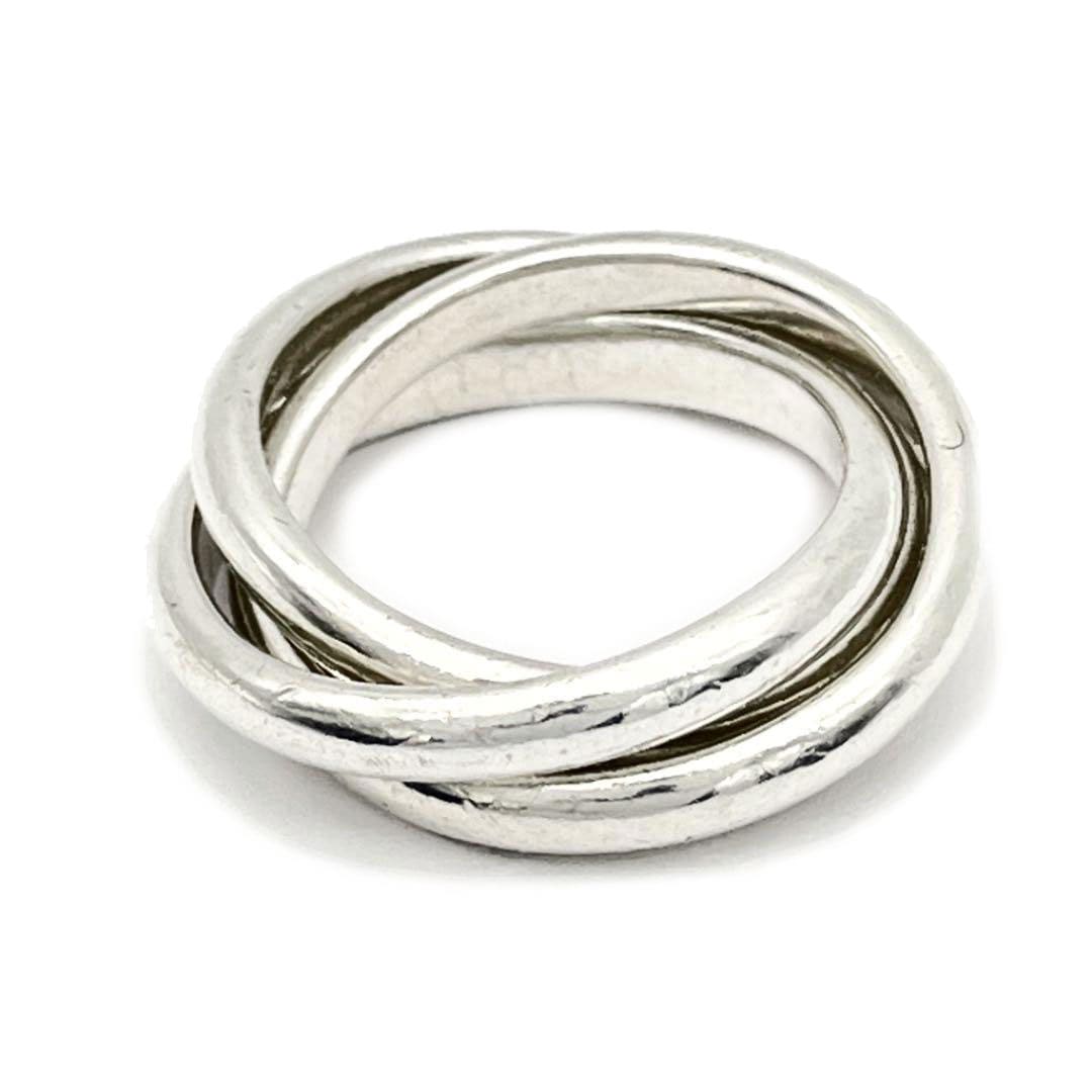 TIFFANY ティファニー 3連リング 指輪 トリニティ 925 シルバー