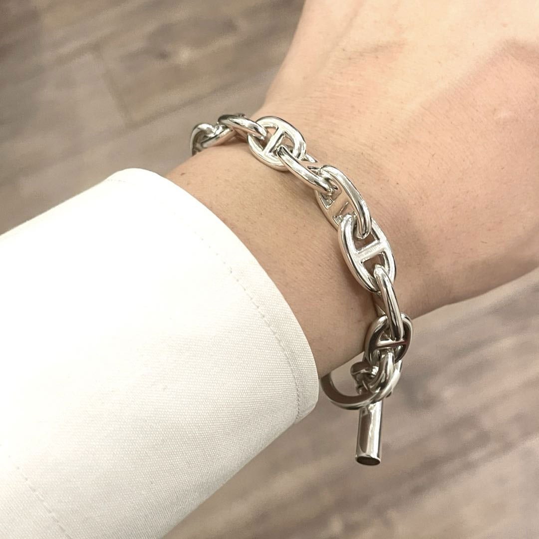HERMES エルメス ブレスレット シェーヌダンクルMM 15コマ 925