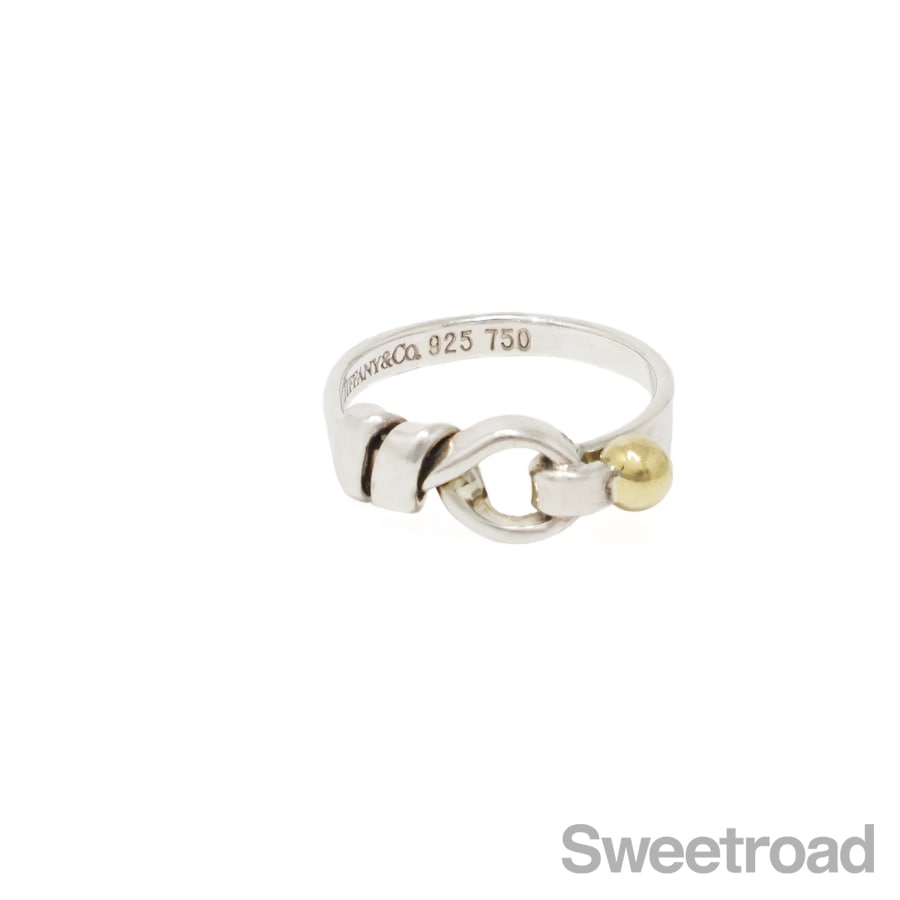 ティファニー フックアンドアイ フラットワイヤーリング 10号