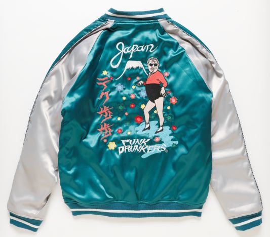 パンクドランカーズxくっきー】スカジャン ネイビー&グリーン – FANY Mall