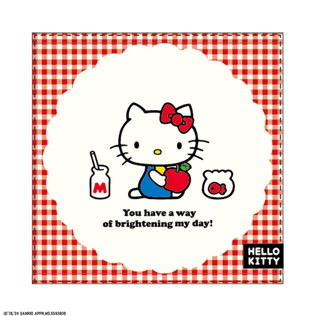サンリオ ハローキティ セブンティーズチェック ミニ/フェイスタオル