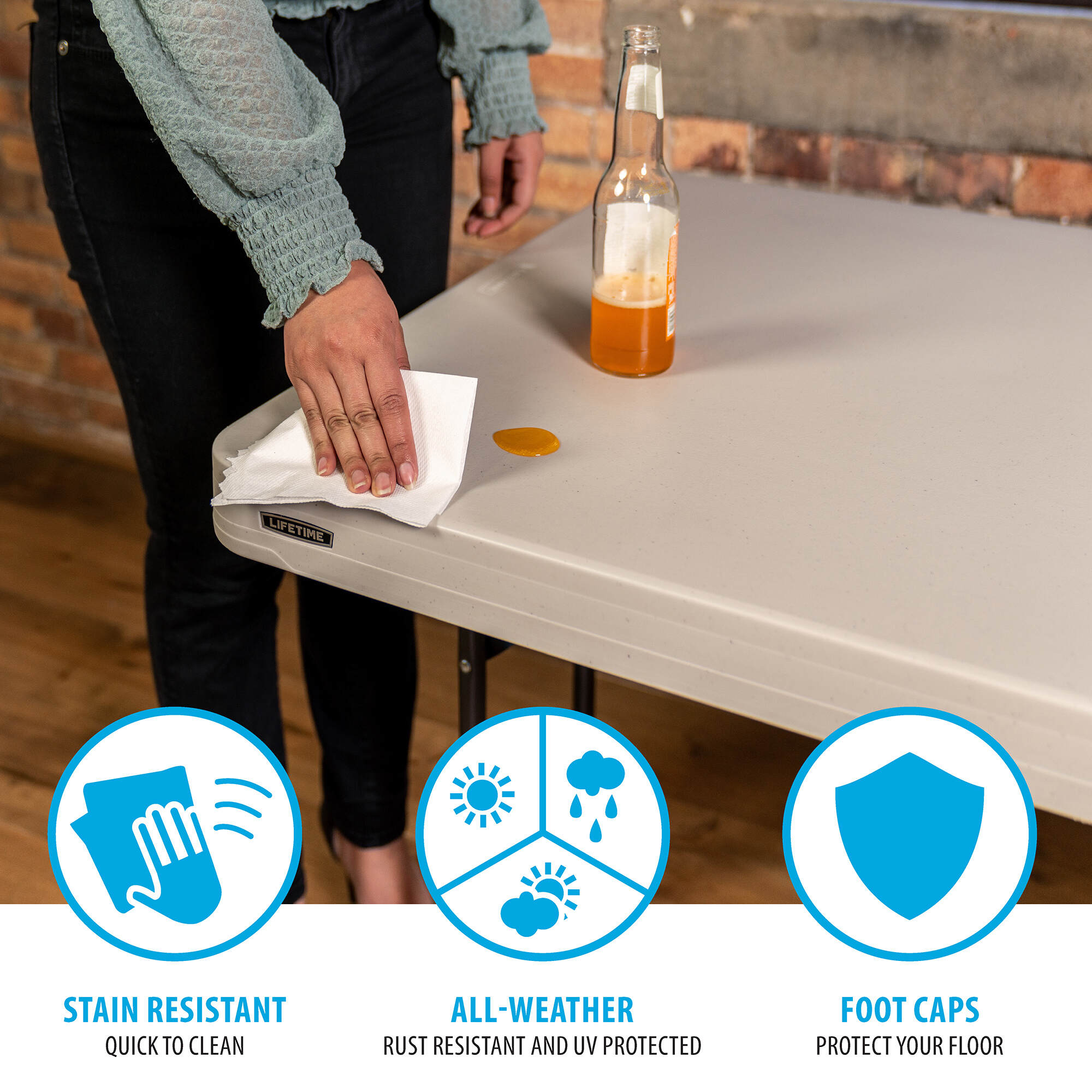 Lifetime 4-Foot Folding Table (Commercial)