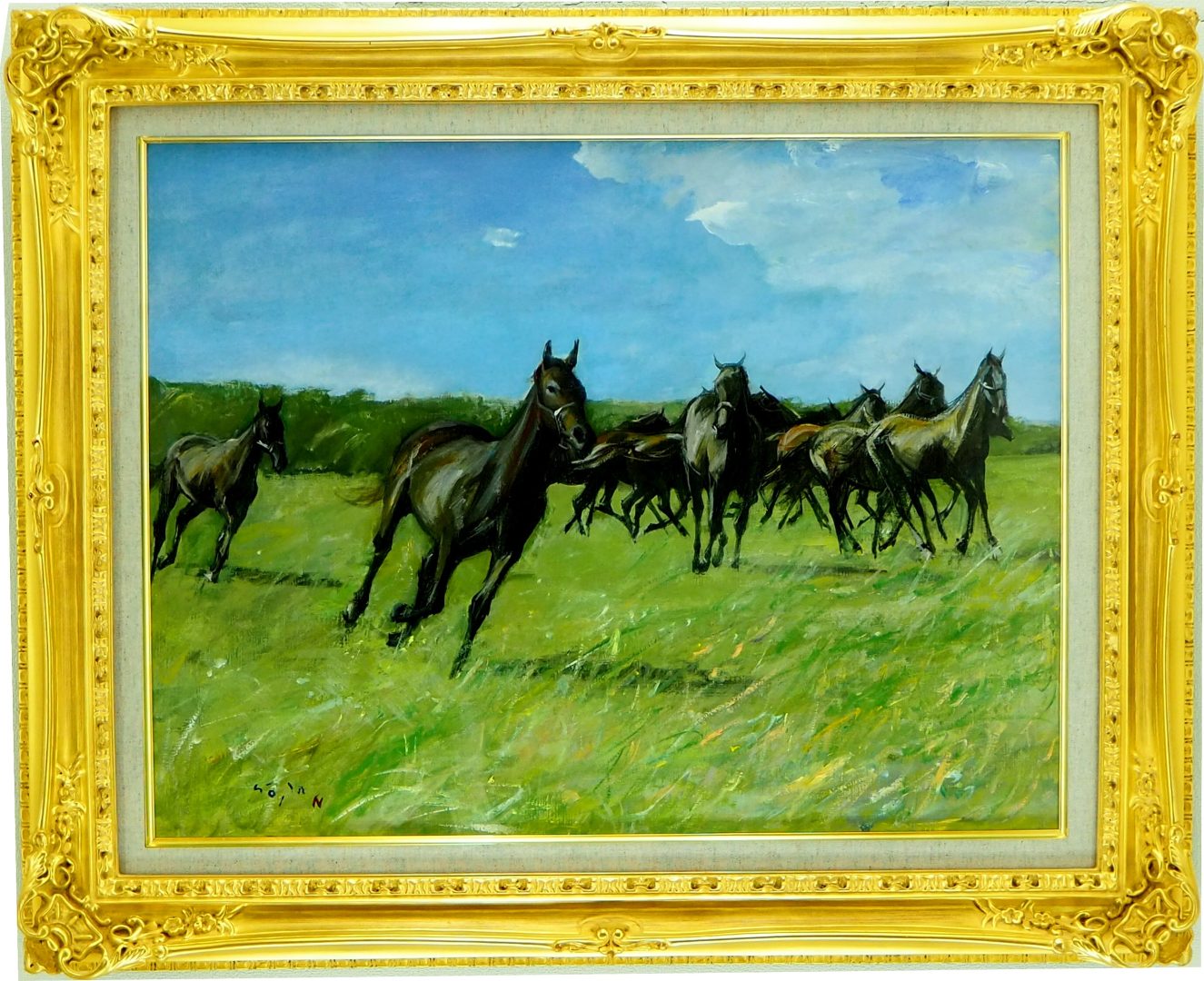 中畑艸人／朝の牧場 15号｜美術品の販売｜株式会社 松沢美術