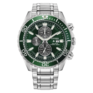 Citizen Carson Gold Tone Green Dial Chrono Men's Watch - CA4542-59X