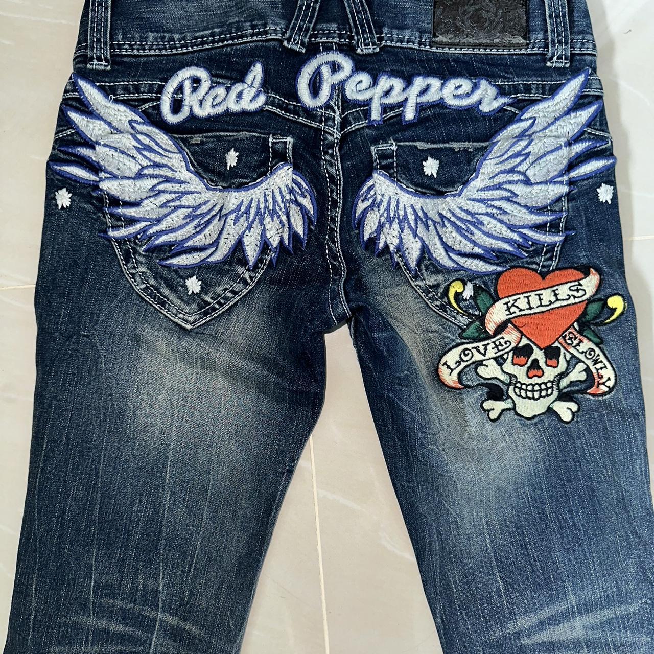 Ed Hardy x Red Pepper jeans #edhardy #redpepper #y2k | Depop