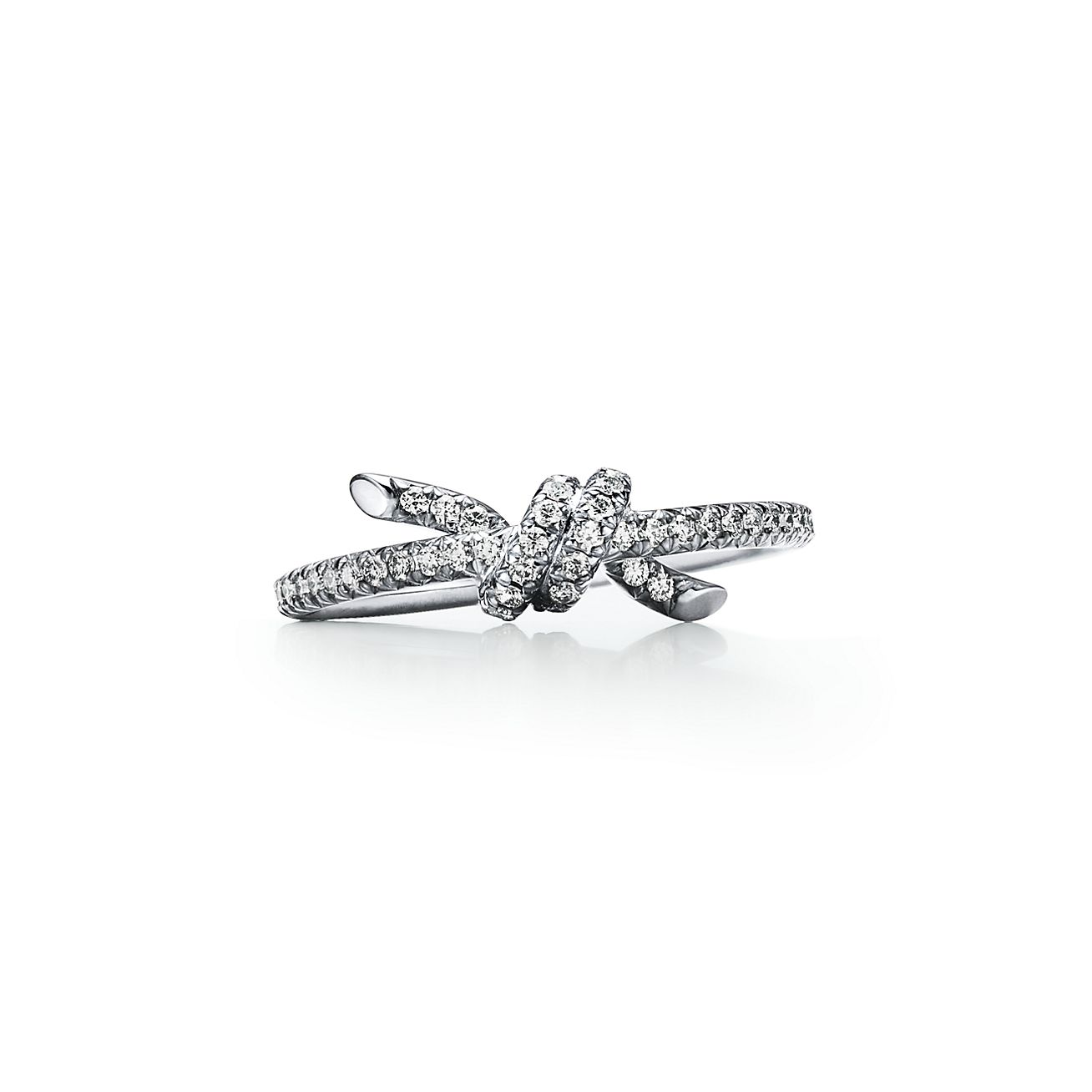 ティファニー ノット リング ダイヤモンド ホワイトゴールド | Tiffany