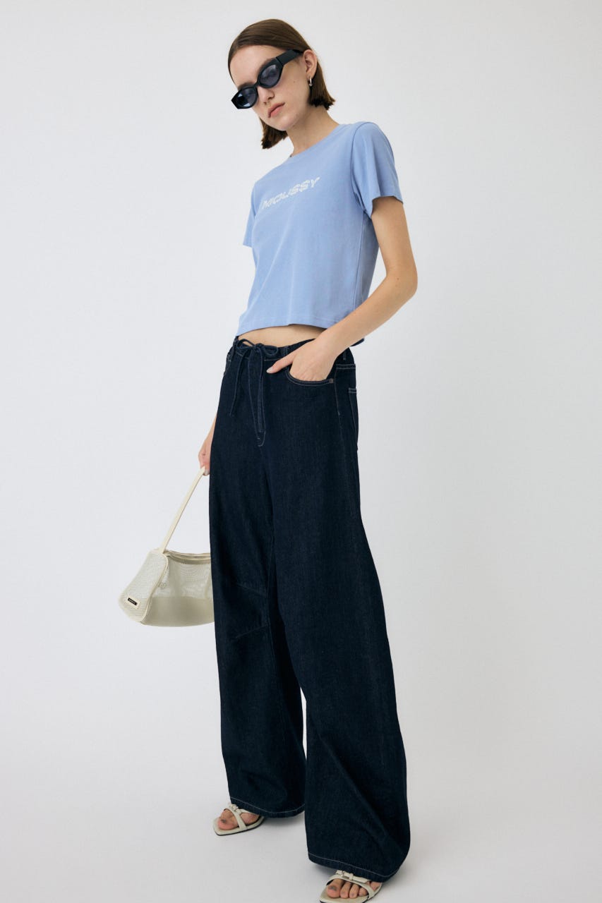 MOUSSY | EASY WAIST LIGHT ストレートデニム (ワイド ) |SHEL'TTER