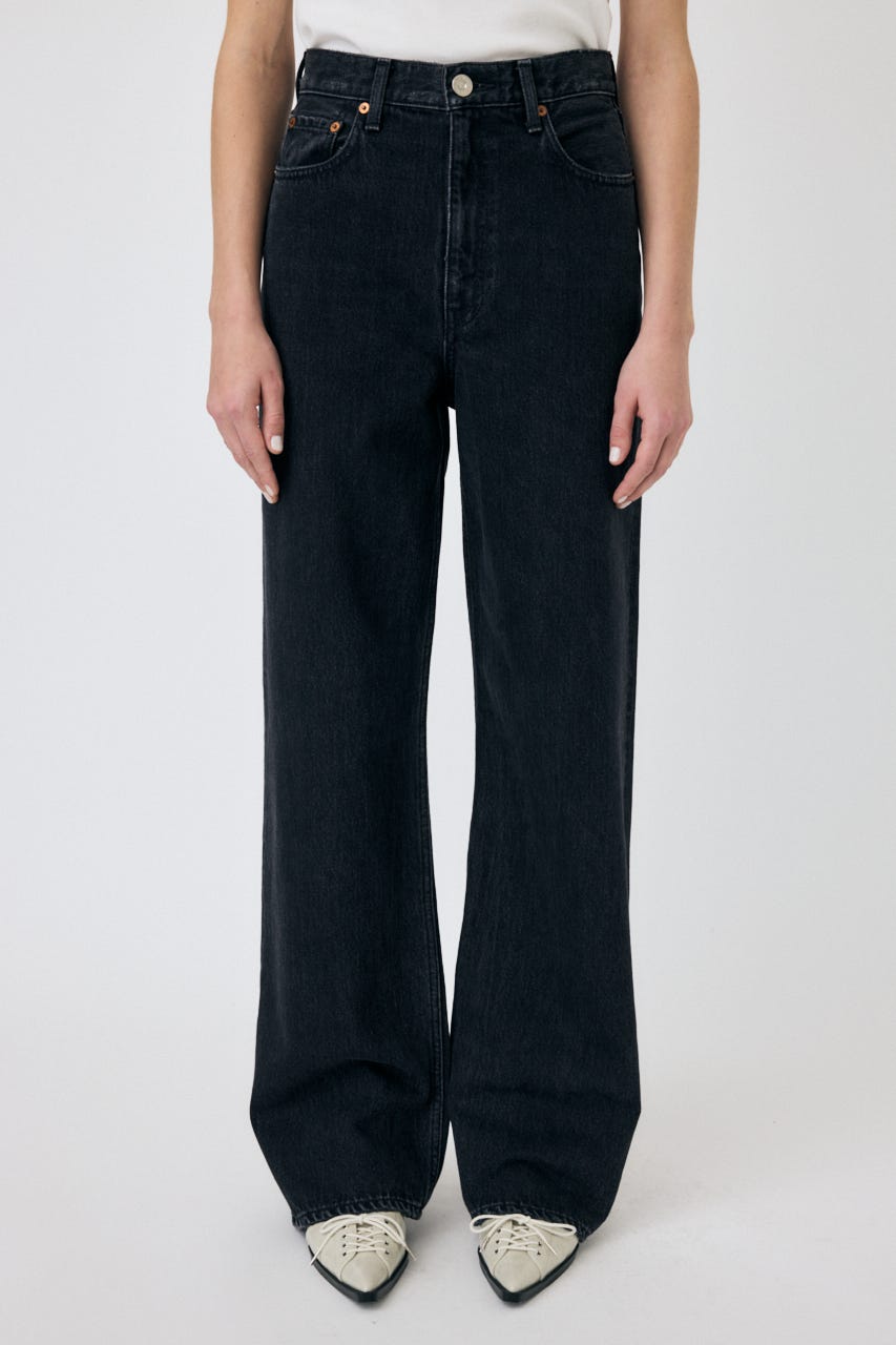 MOUSSY | HIGH WAIST BLACK STRAIGHT (ストレート ) |SHEL'TTER WEBSTORE