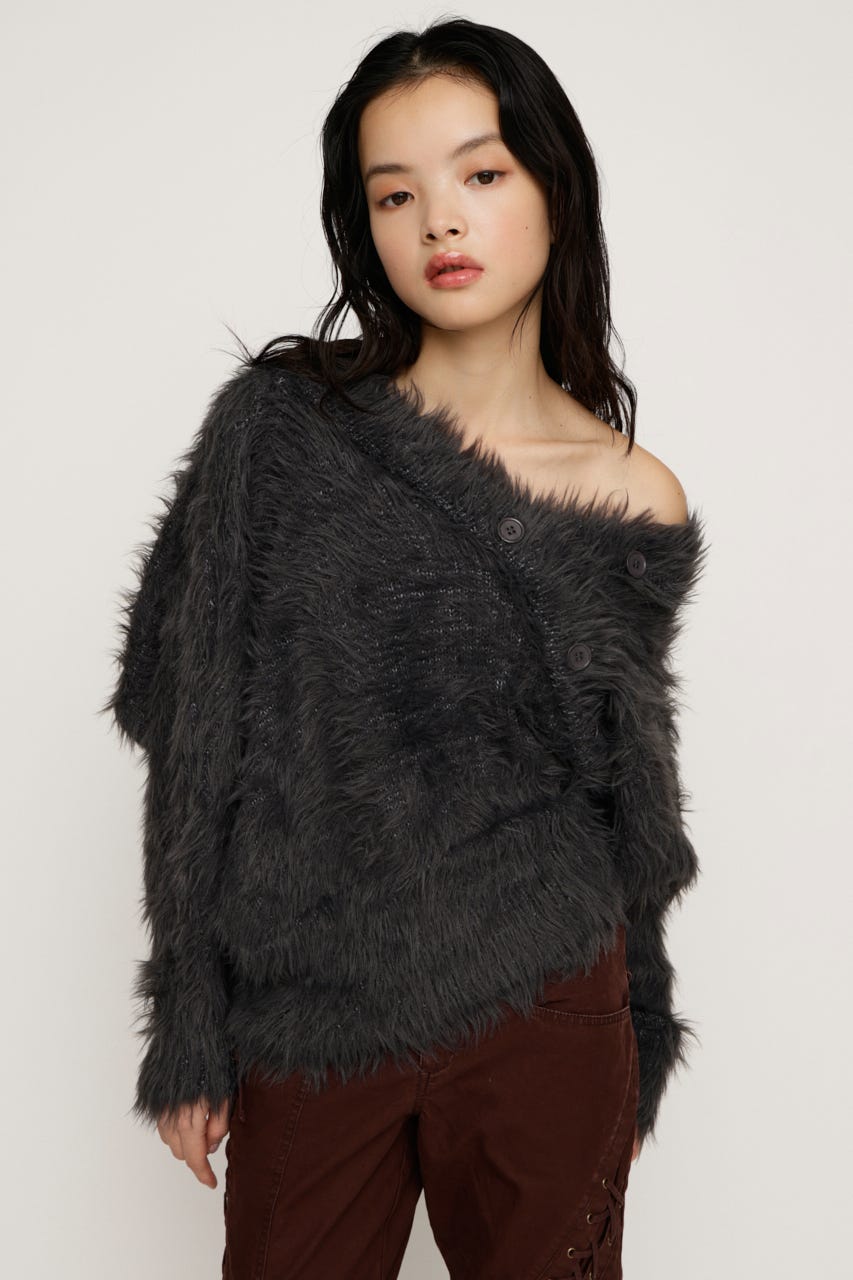 SLY | BIG SHAGGY BUTTON RIB トップス (ニット ) |SHEL'TTER WEBSTORE