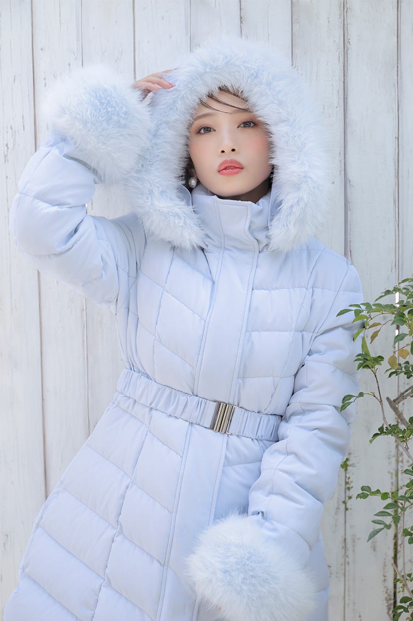 rienda | 【神くびれダウン】Aラインダウンワンピコート (コート