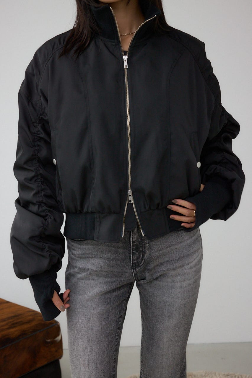 AZUL BY MOUSSY | 【WEB限定】ロングリブサムホールショートMA-1