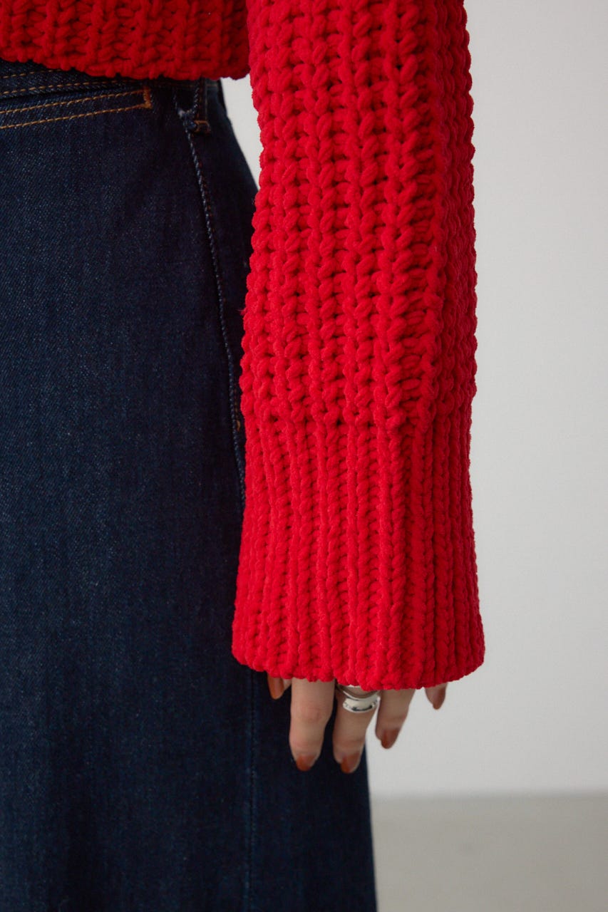 AZUL BY MOUSSY | マットモールクロップドハイネックニット (ニット