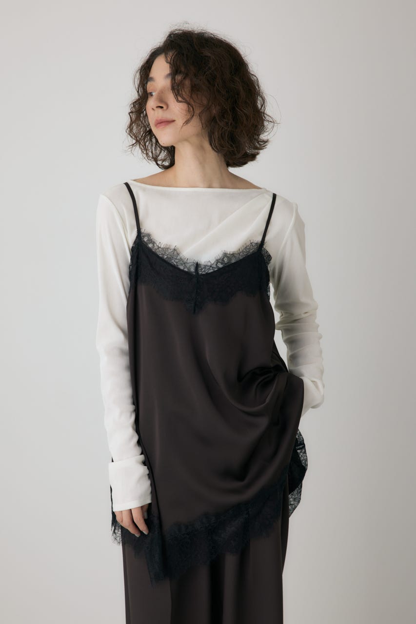 AZUL BY MOUSSY | レースフレアサテンキャミ (キャミソール ) |SHEL