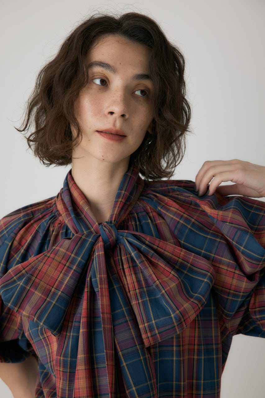 AZUL BY MOUSSY | チェックボウタイブラウス (シャツ・ブラウス