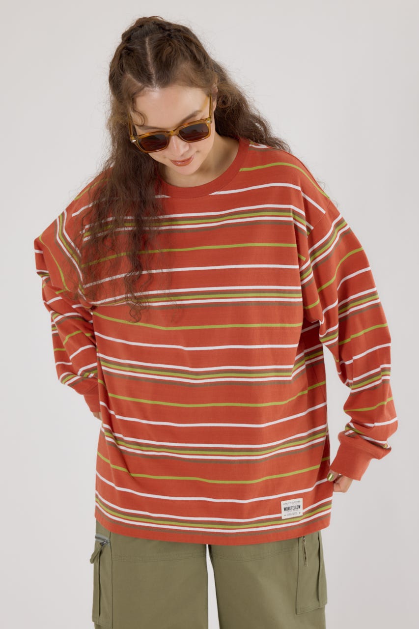 RODEO CROWNS WIDE BOWL | 【UNISEX】マルチボーダートップス (Tシャツ