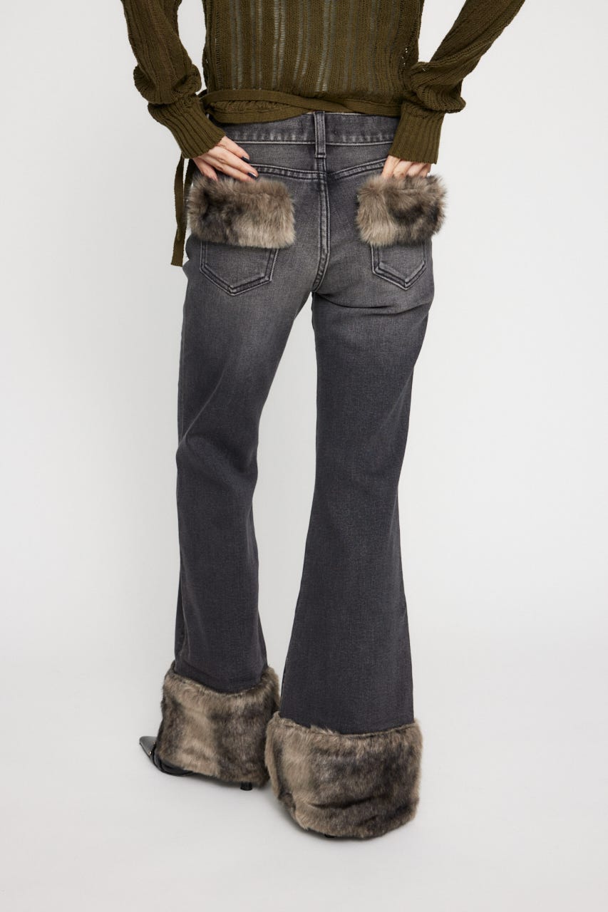 LAGUA GEM | FAUX FUR フレアデニム (フレア ) |SHEL'TTER WEBSTORE