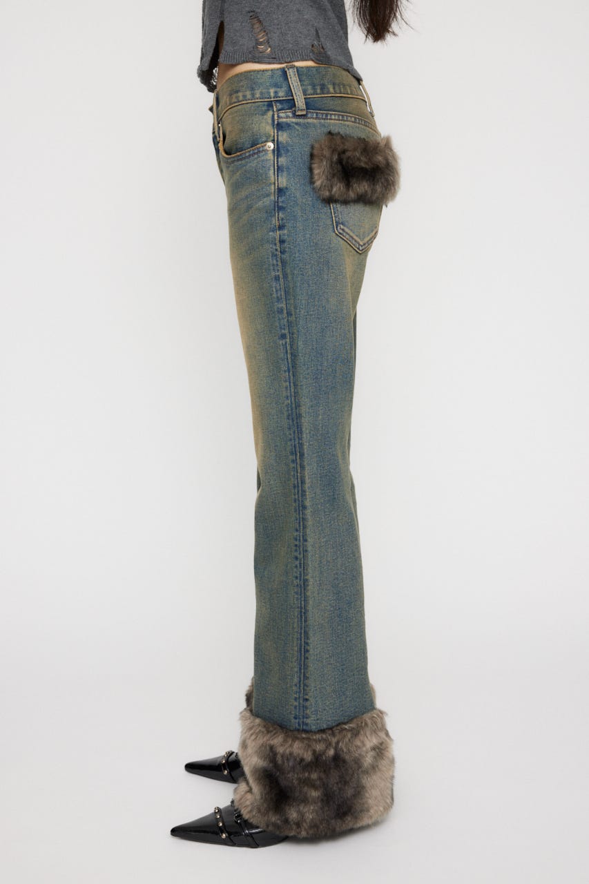LAGUA GEM | FAUX FUR フレアデニム (フレア ) |SHEL'TTER WEBSTORE