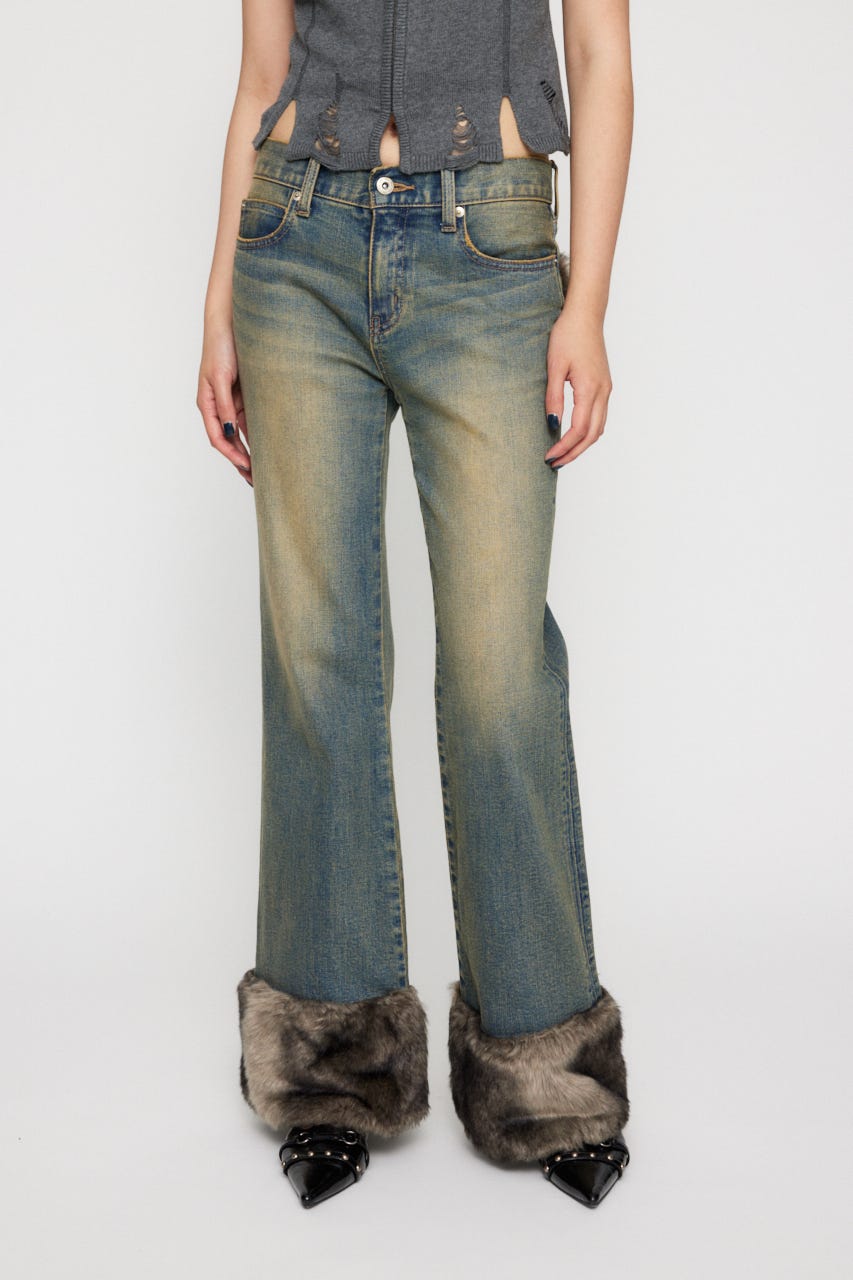 LAGUA GEM | FAUX FUR フレアデニム (フレア ) |SHEL'TTER WEBSTORE
