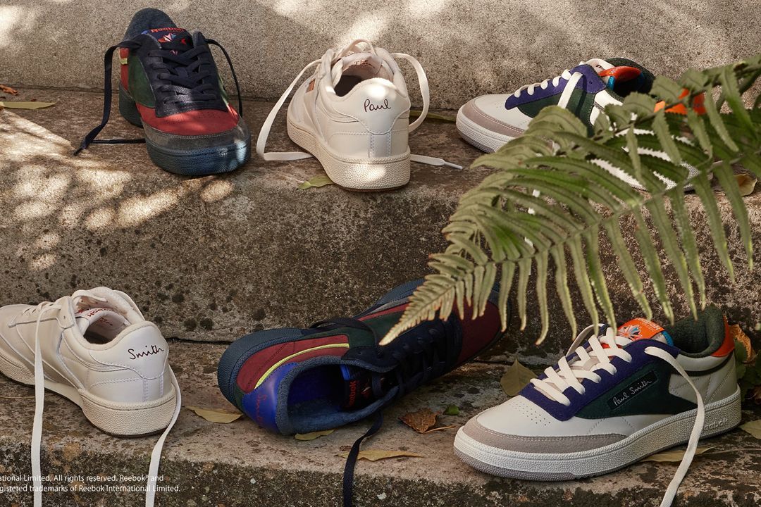 ポール・スミス × リーボック、新作「CLUB C 85 VINTAGE」コレクション