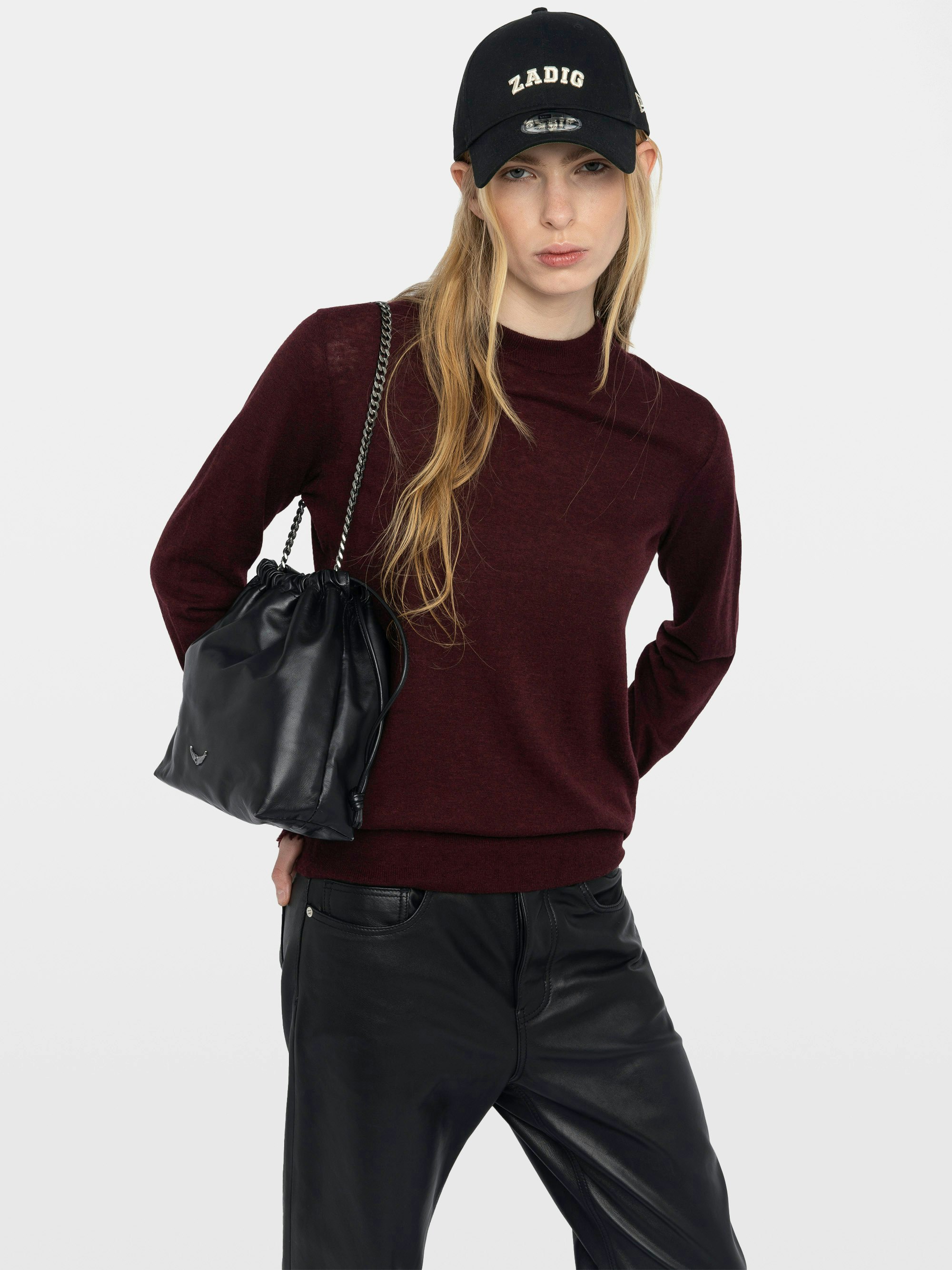 Ivy Women's Burgundy Cashmere Sweater | Zadig&Voltaire