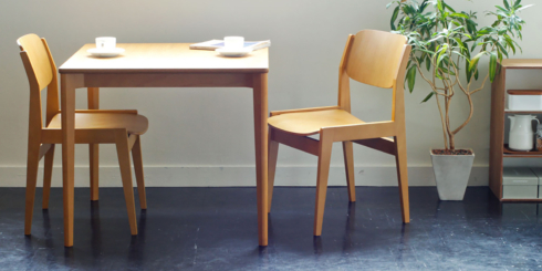 天童木工 水之江ダイニングチェア 張座・エーデルスムース/ダーク