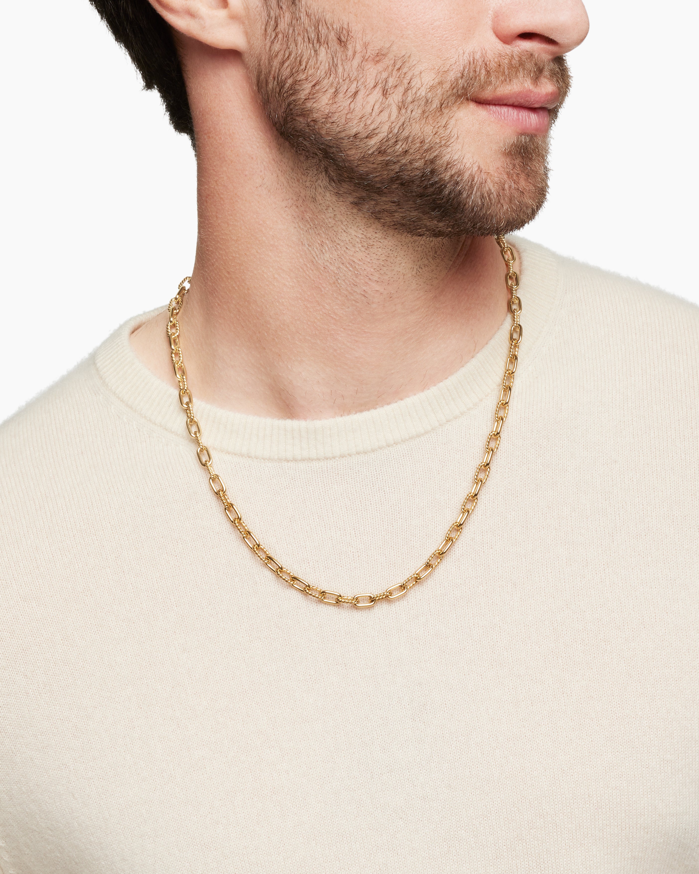 Mens DY Madison® Chain Necklace in 18K Yellow Gold, 6mm | David