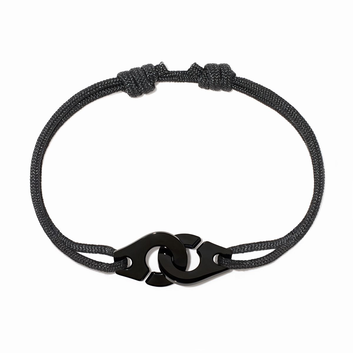 Medium Menottes dinh van black titanium cord bracelet | dinh van