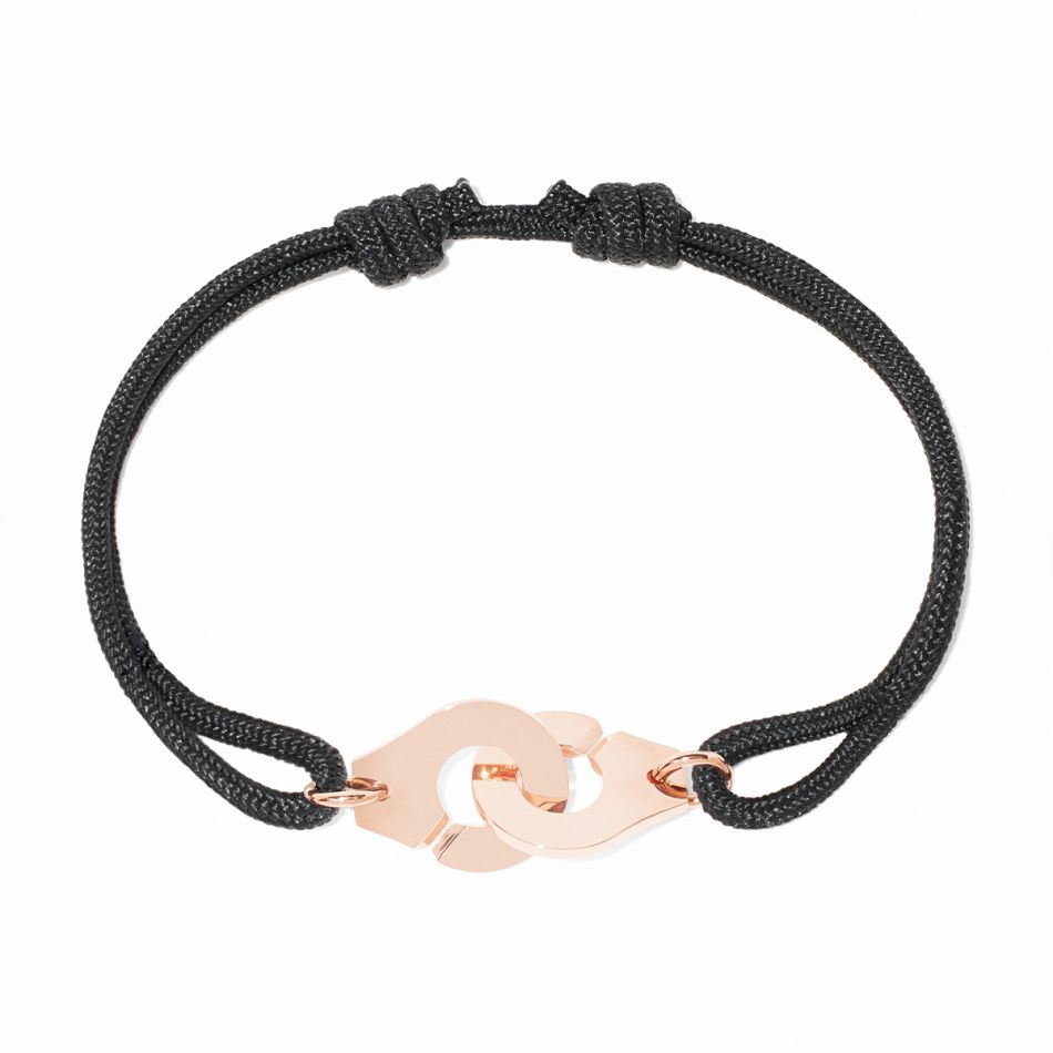 Medium Menottes dinh van black titanium cord bracelet | dinh van