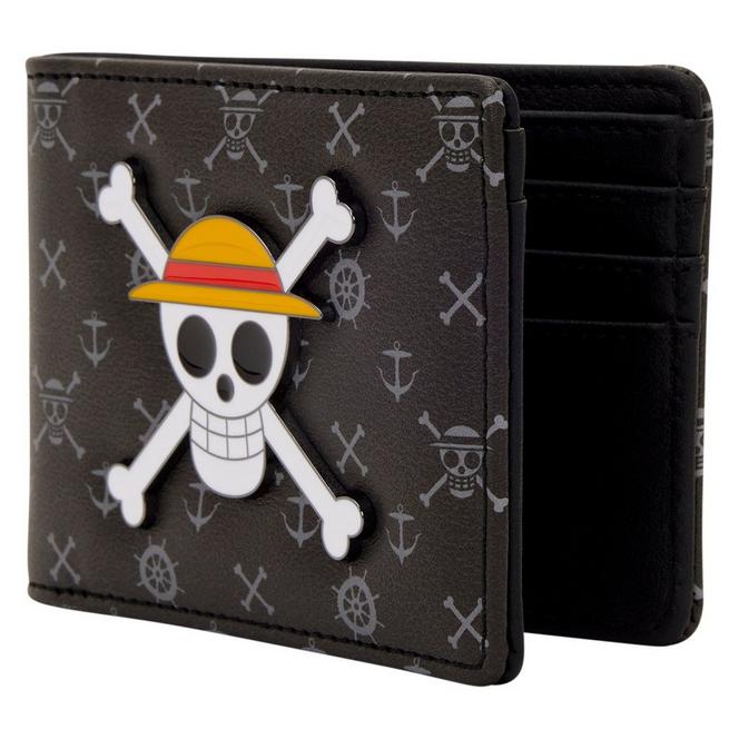 Loungefly One Piece Straw Hat Crew Jolly Roger Bifold Wallet