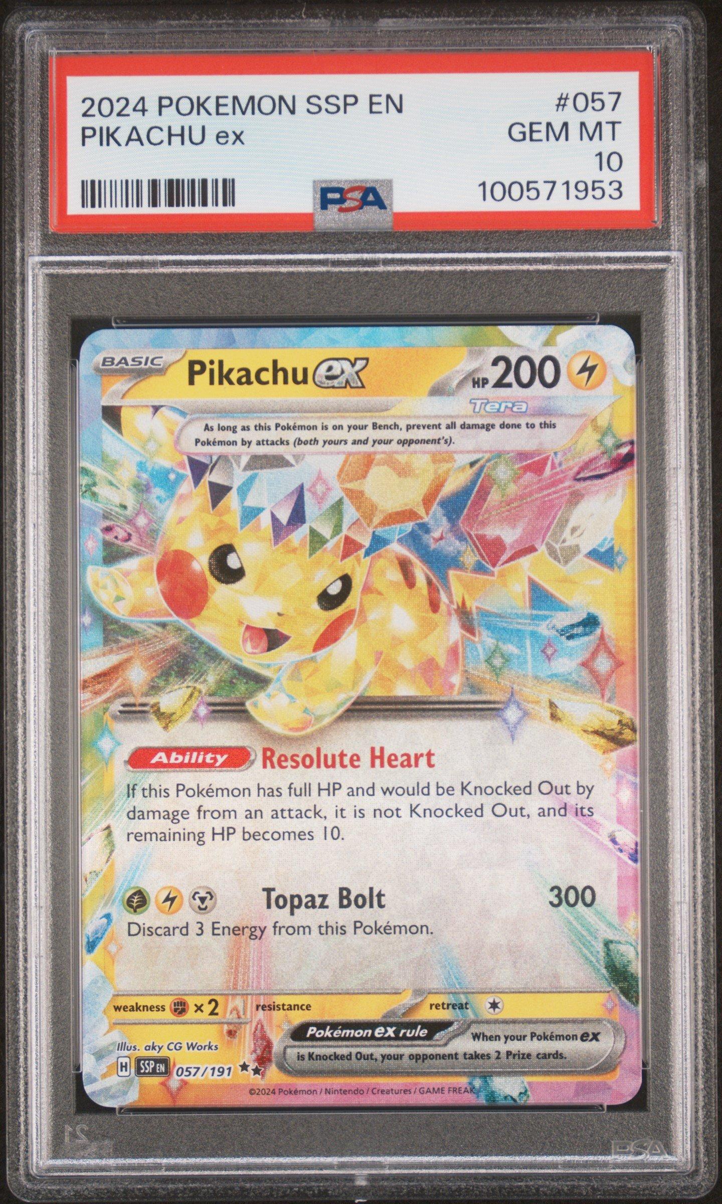 2024 Pokemon Ssp En-surging Sparks 057 Pikachu Ex PSA 10 | GameStop