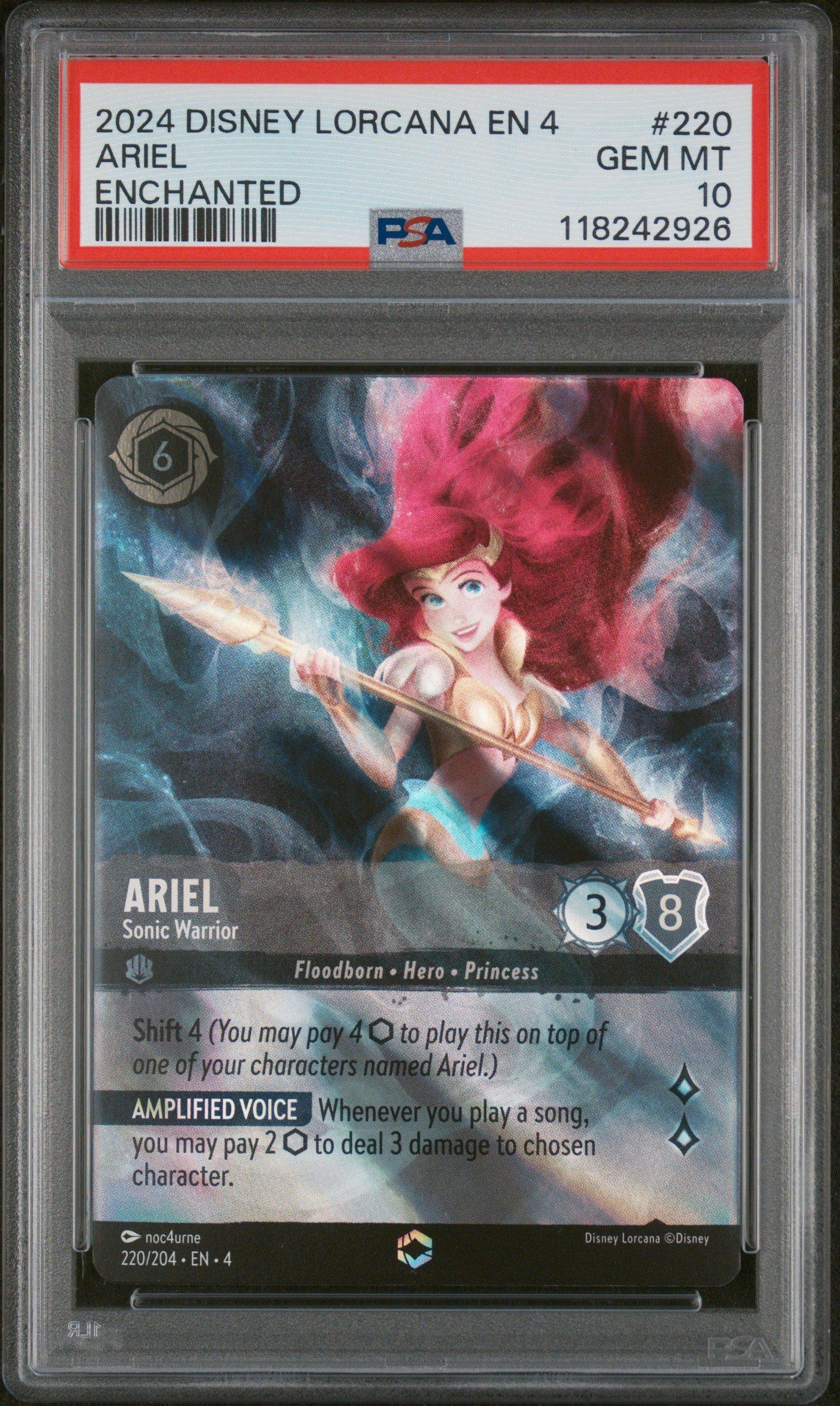 PSA10 Disney Lorcanaアリエル エンチャンテッド3202 PSA10 Disney