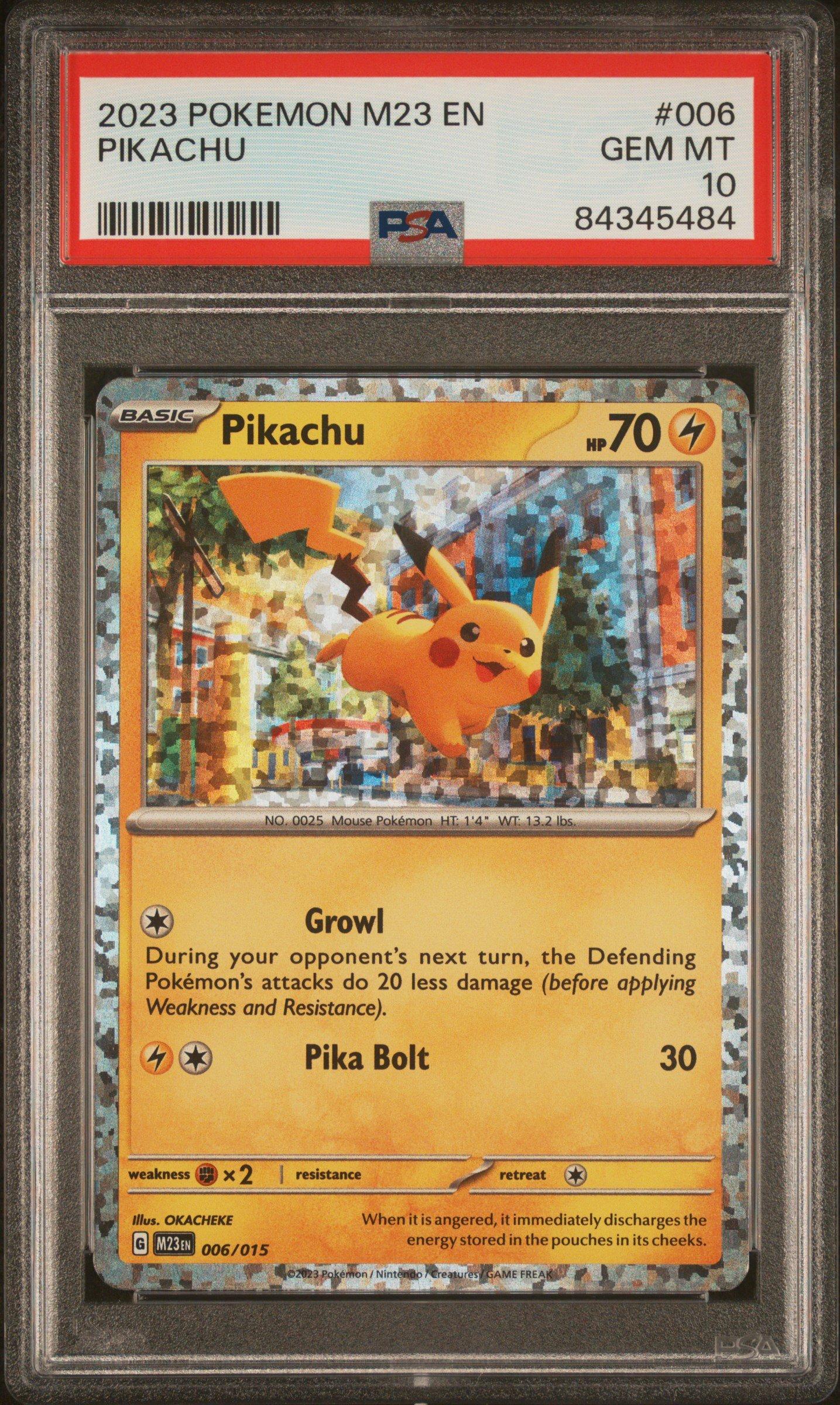 2023 Pokemon M23 En-mcdonald's Collection 006 Pikachu PSA 10