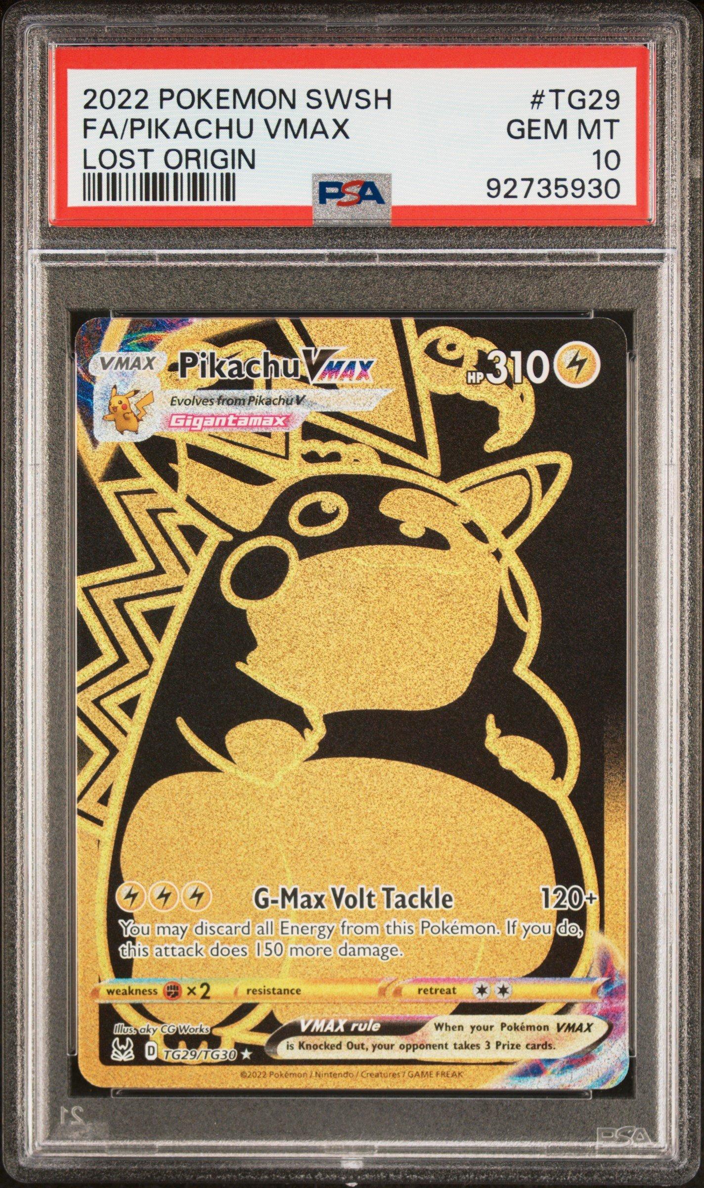 2022 Pokemon Sword & Shield Lost Origin Tg29 Full Art/pikachu Vmax