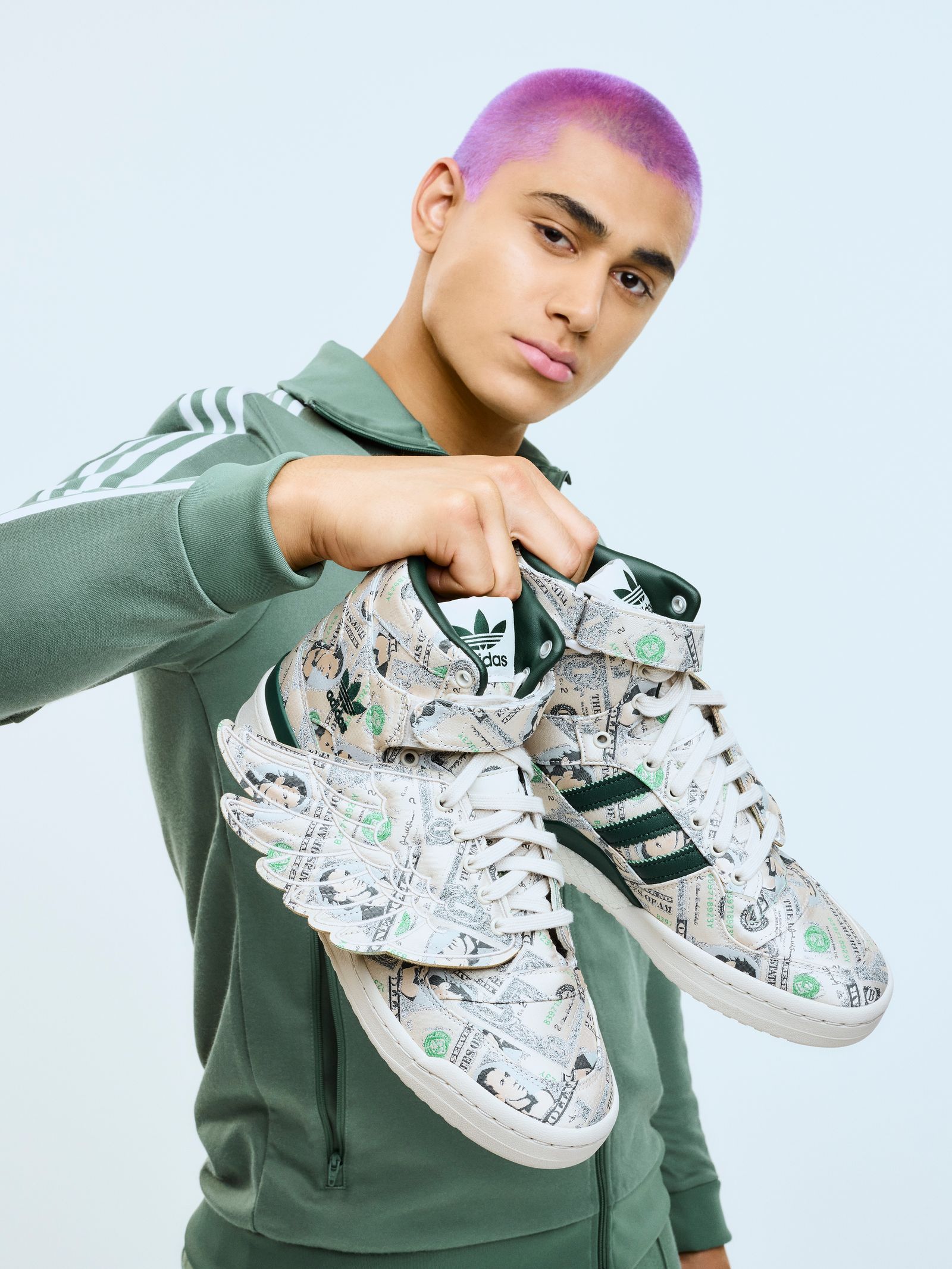 adidas× Jeremy Scott ウイングメッシュデザインスニーカー アディダス