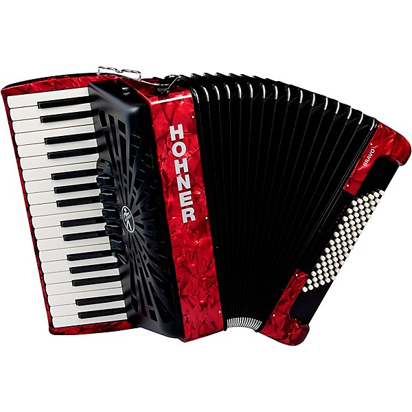 Hohner Bravo III 72 Accordion With Black Bellows Red | Guitar Center