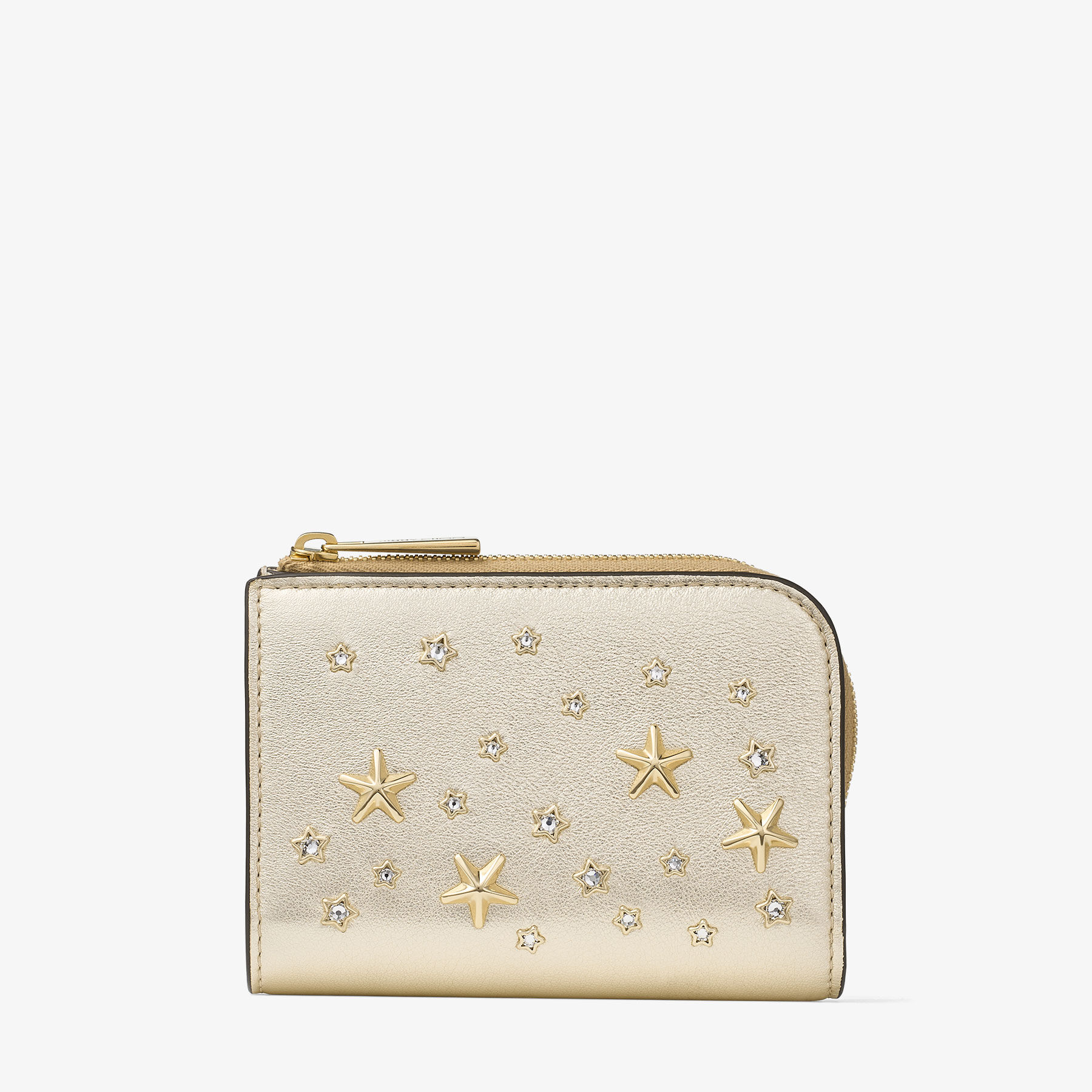 コンパクトジップ ウォレット | シャンパーニュ メタリックレザー