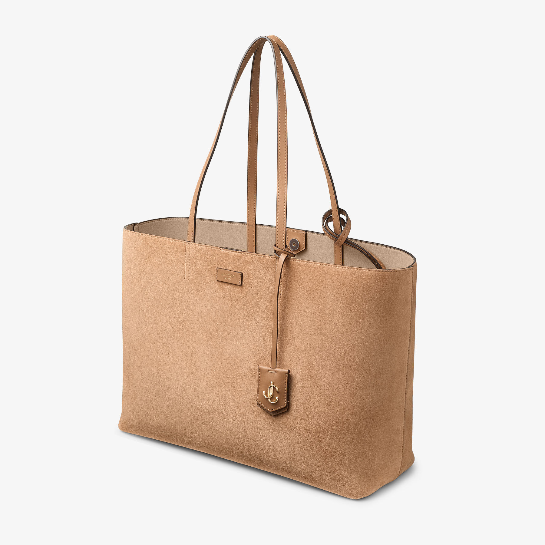 Nine2Five East-West | Toffee Suede Tote Handbag | JIMMY CHOO