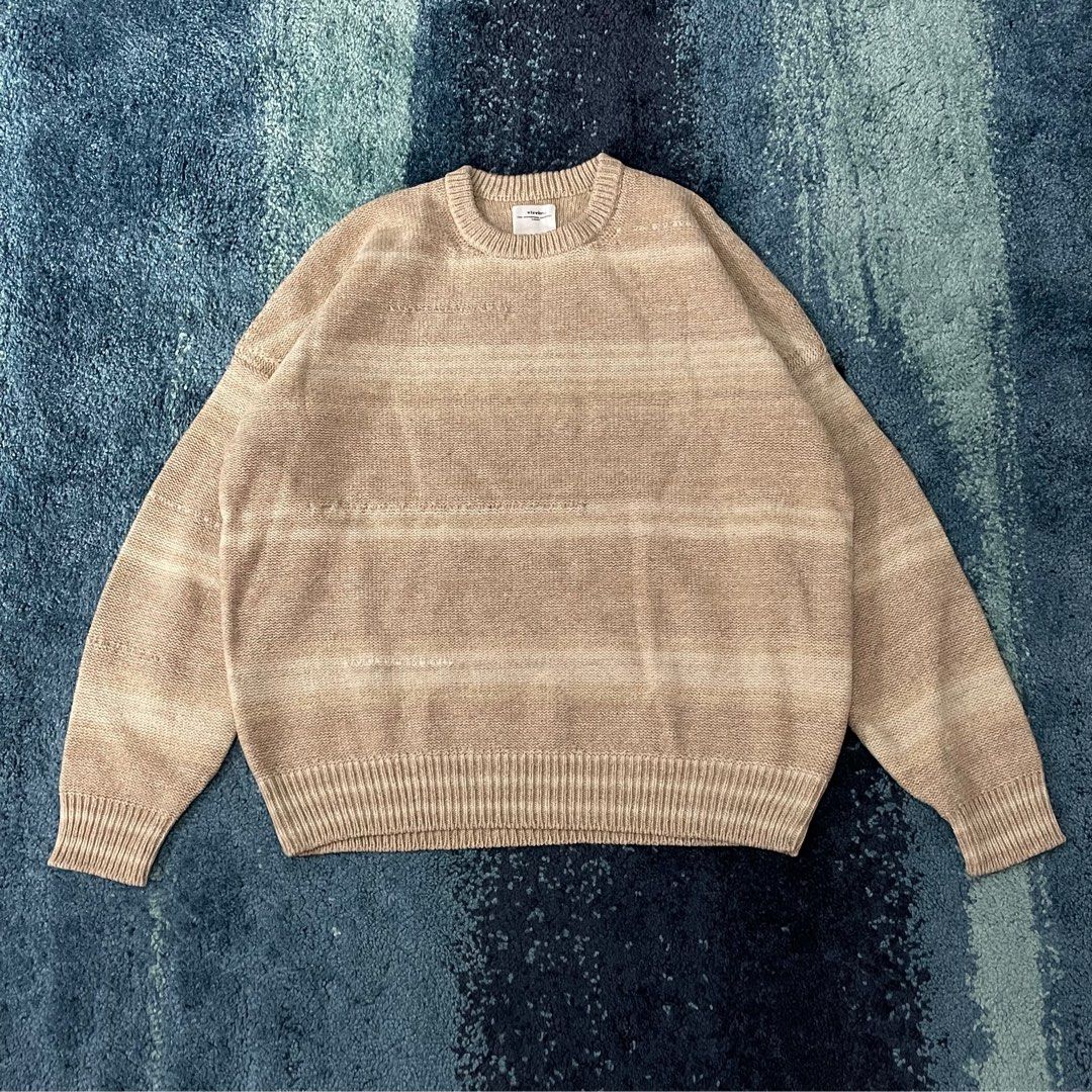 VISVIM AMPLUS KNIT L/S GRADIENT, 名牌, 服裝- Carousell