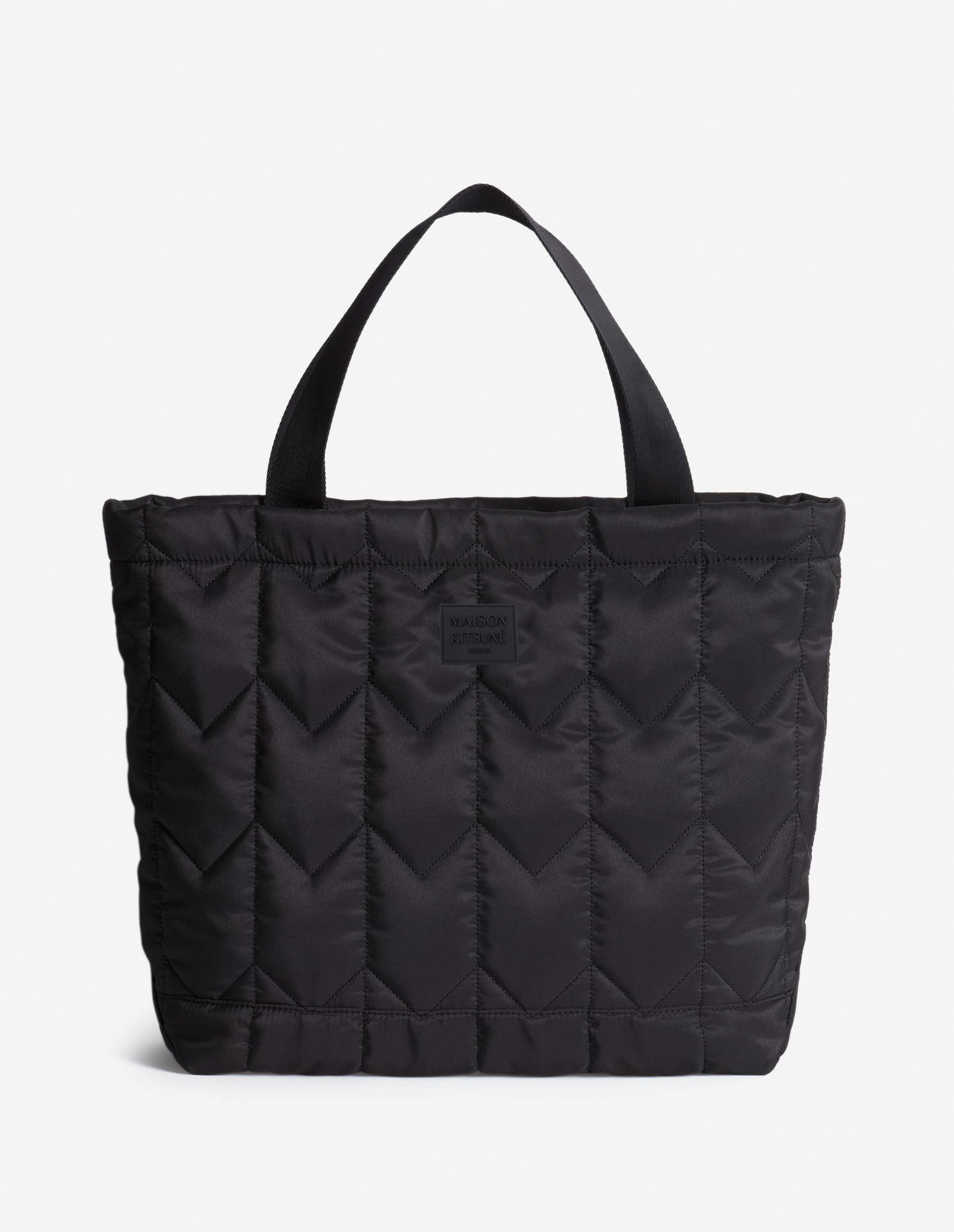CHEVRON QUILTED LARGE TOTE | Maison Kitsuné