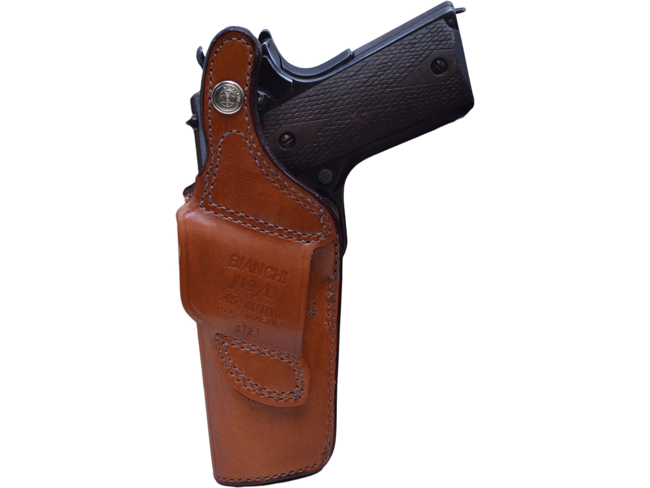 Bianchi 19L Thumbsnap OWB Holster Right Hand 1911 Government Leather