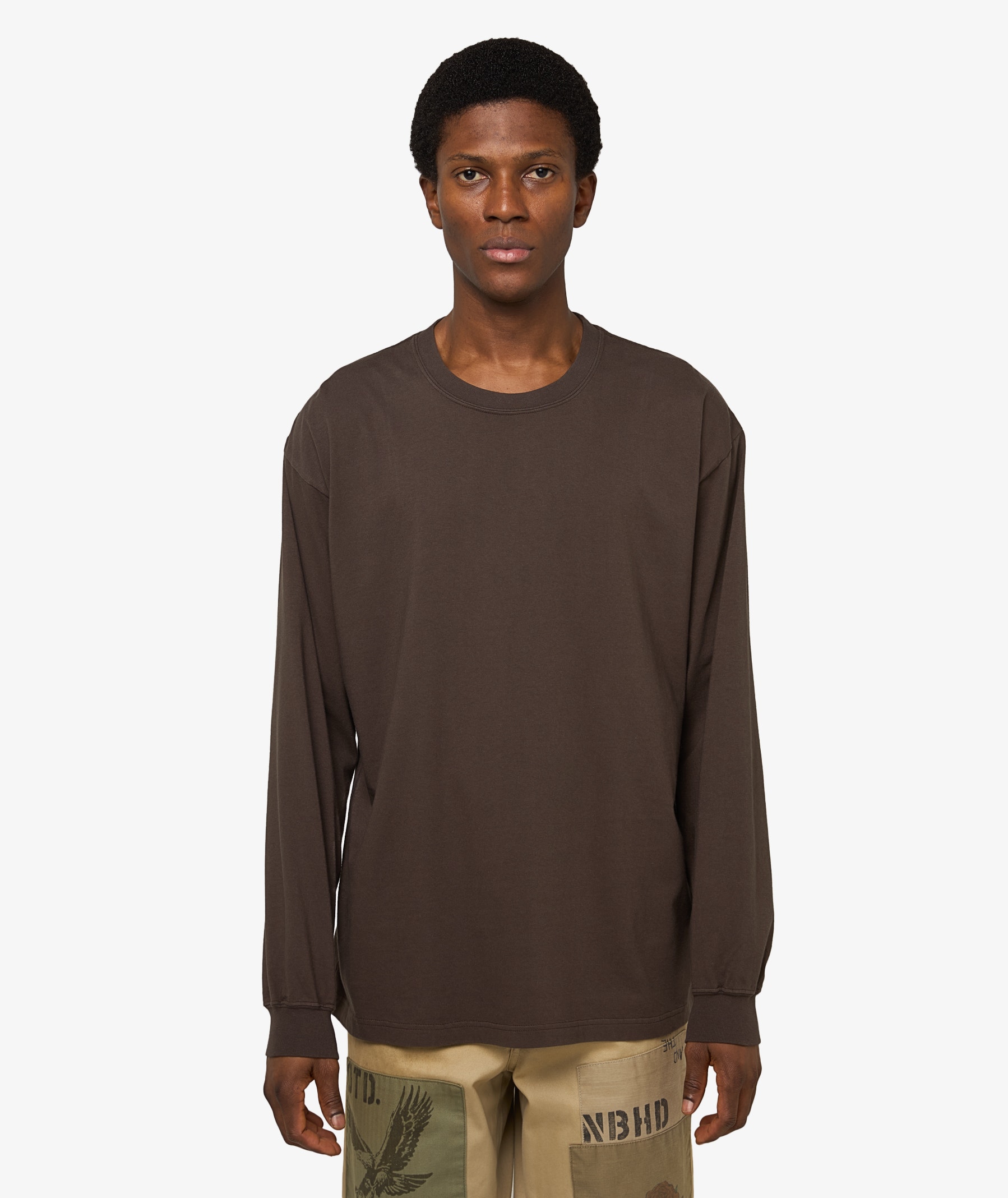 Neighborhood NH 4 Long Sleeve T-Shirt | Brown | SVD USA