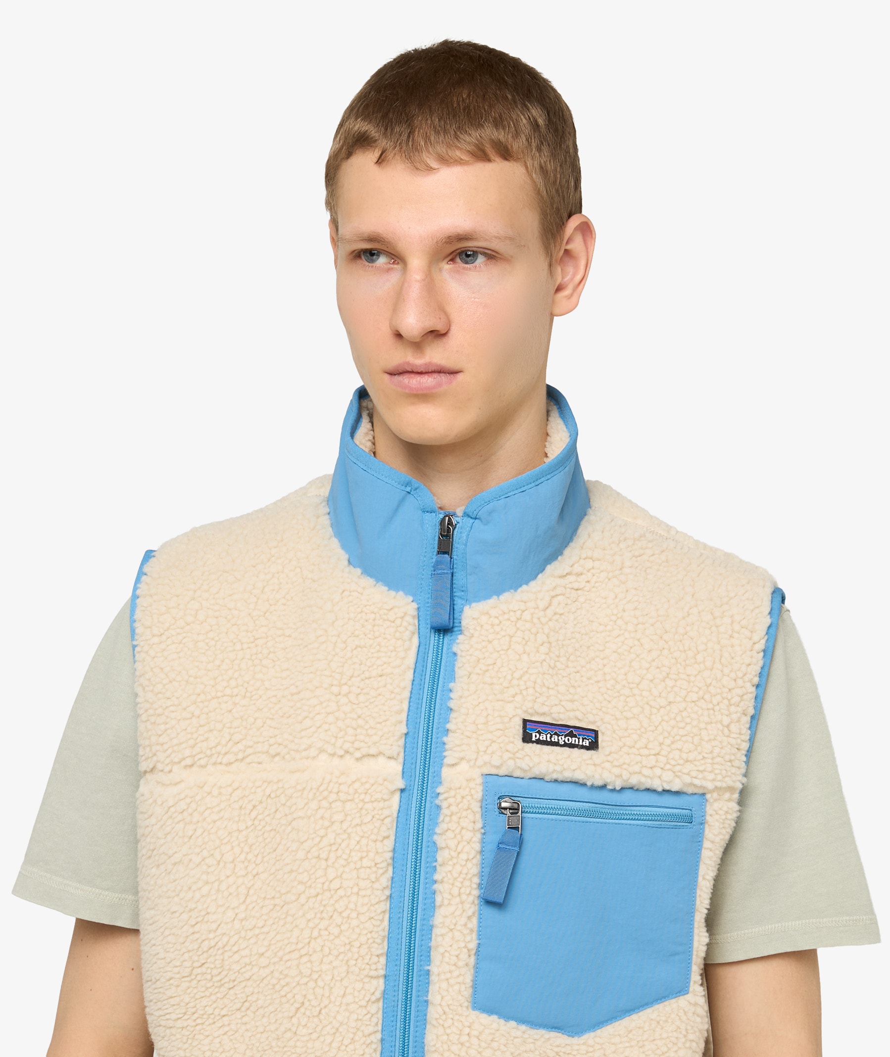Patagonia Classic Retro-X Vest | Dark Natural W/shore Blue | SVD USA