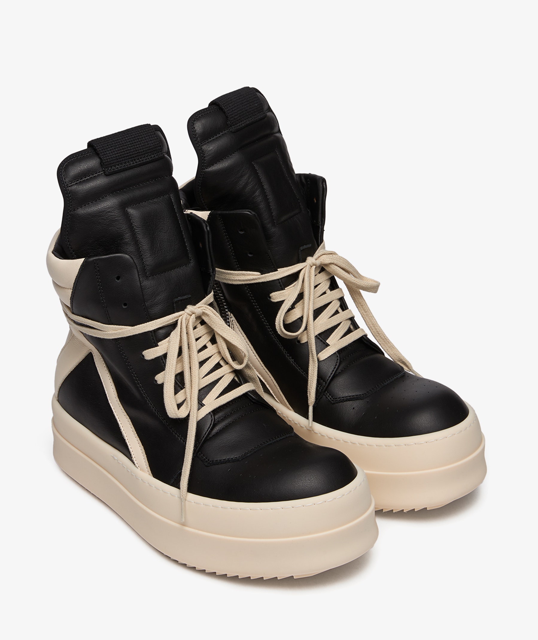 Rick Owens Leather Mega Bumper Geobasket in Black | SVD USA