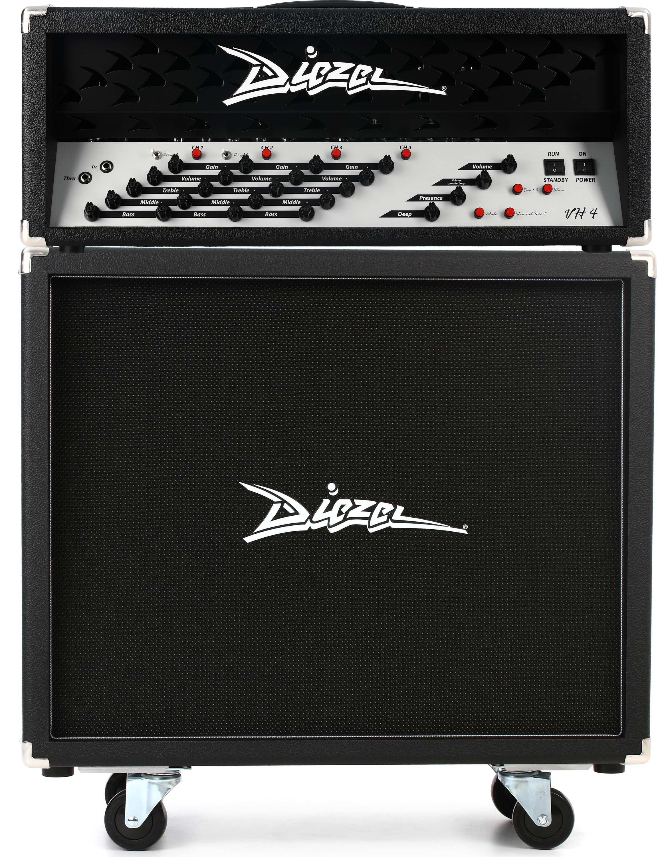 Diezel VH4 100-watt 4-channel Tube Head with 200-watt 2x12 Cabinet