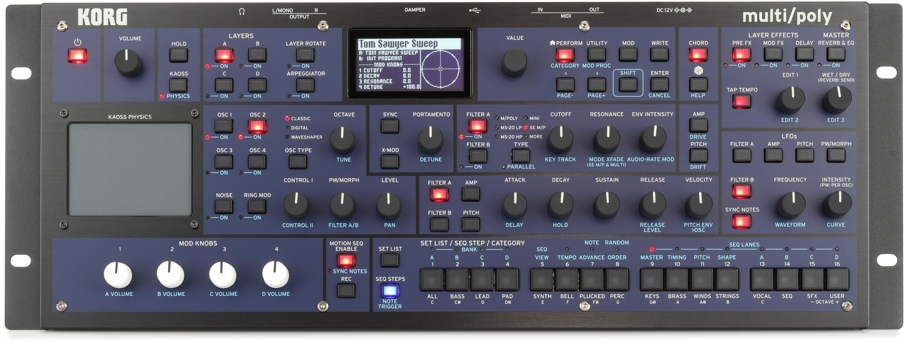 Korg Multi/Poly Analog Modeling Synthesizer Module | Sweetwater
